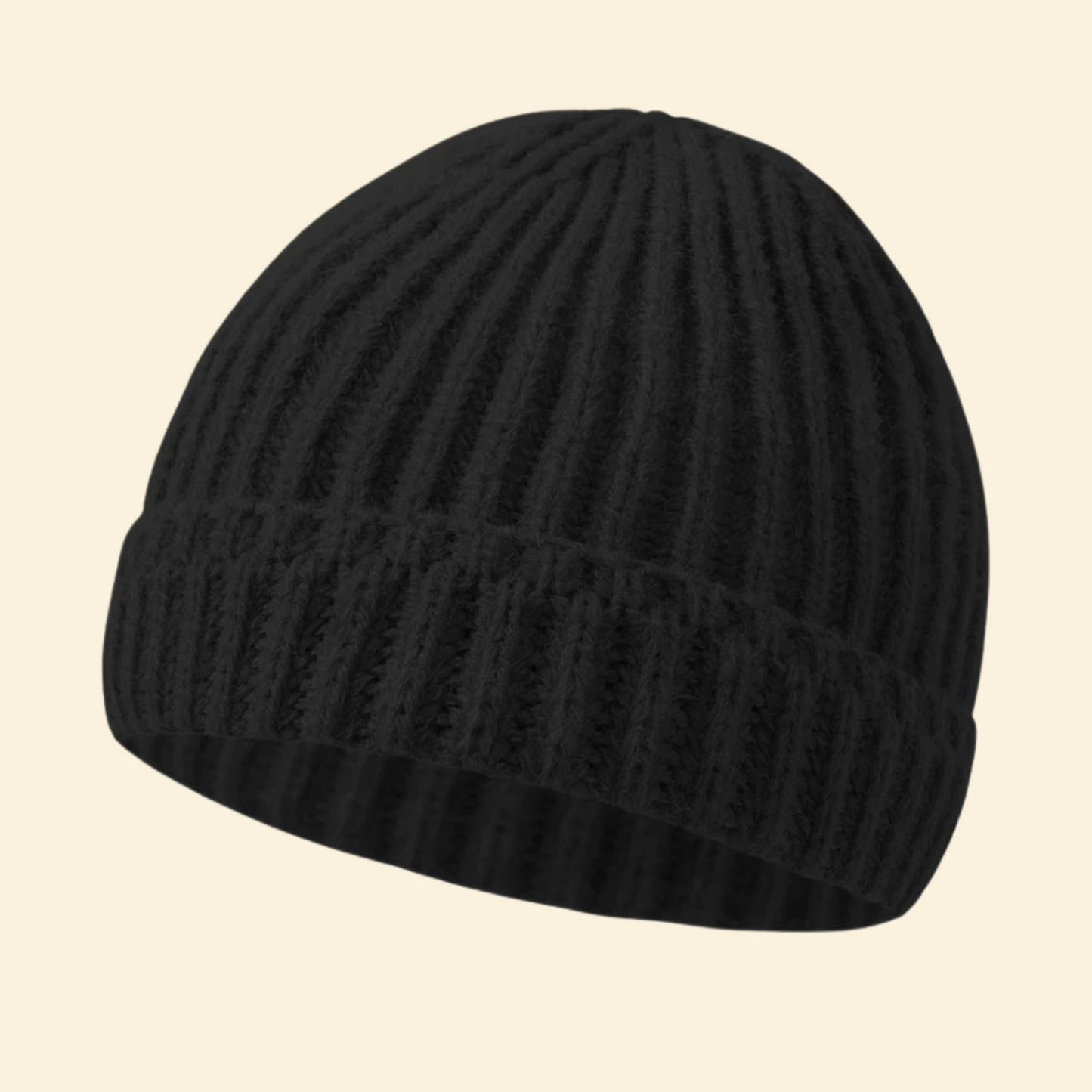 Baby Knitted Hat with Fleece Lining and Pom Pom