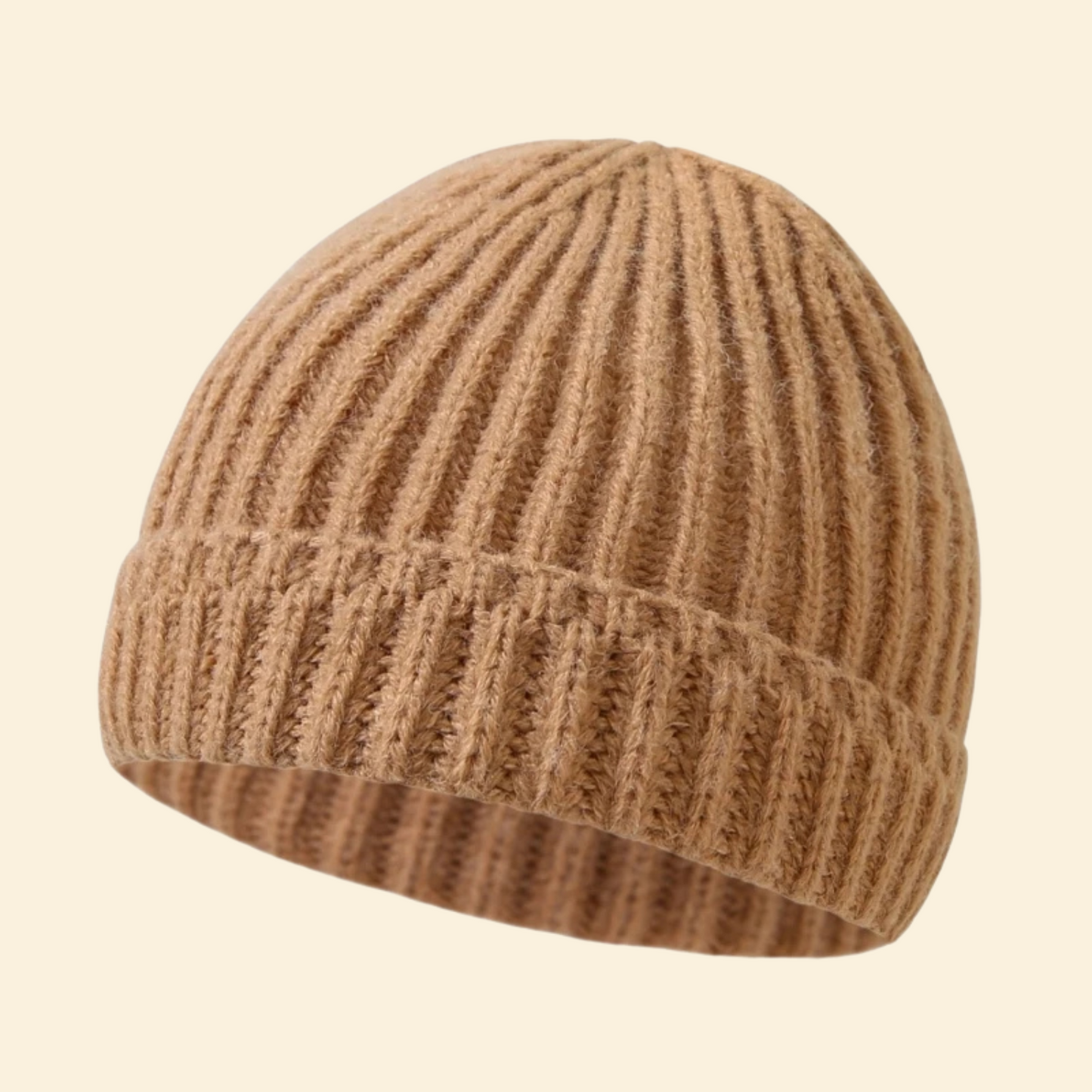 Baby Knitted Hat with Fleece Lining and Pom Pom