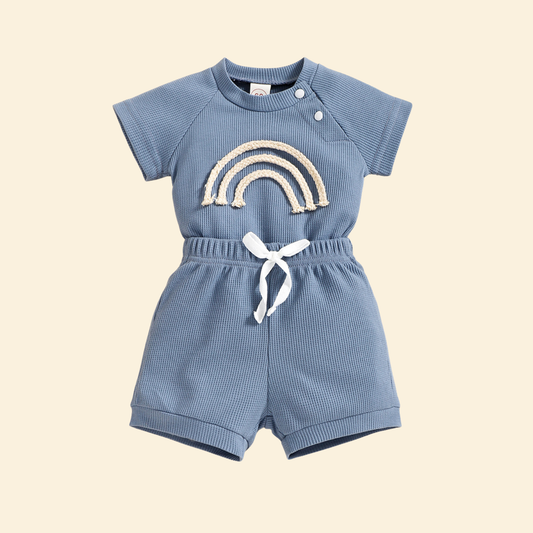Two-Piece Rainbow Summer Clothing Set