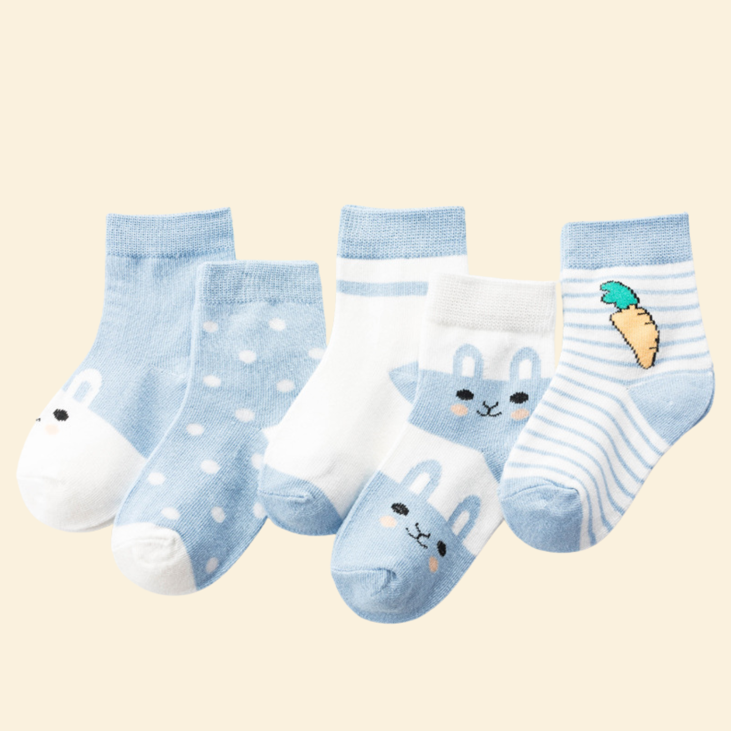 Baby Middle Leg Socks - 5 pairs