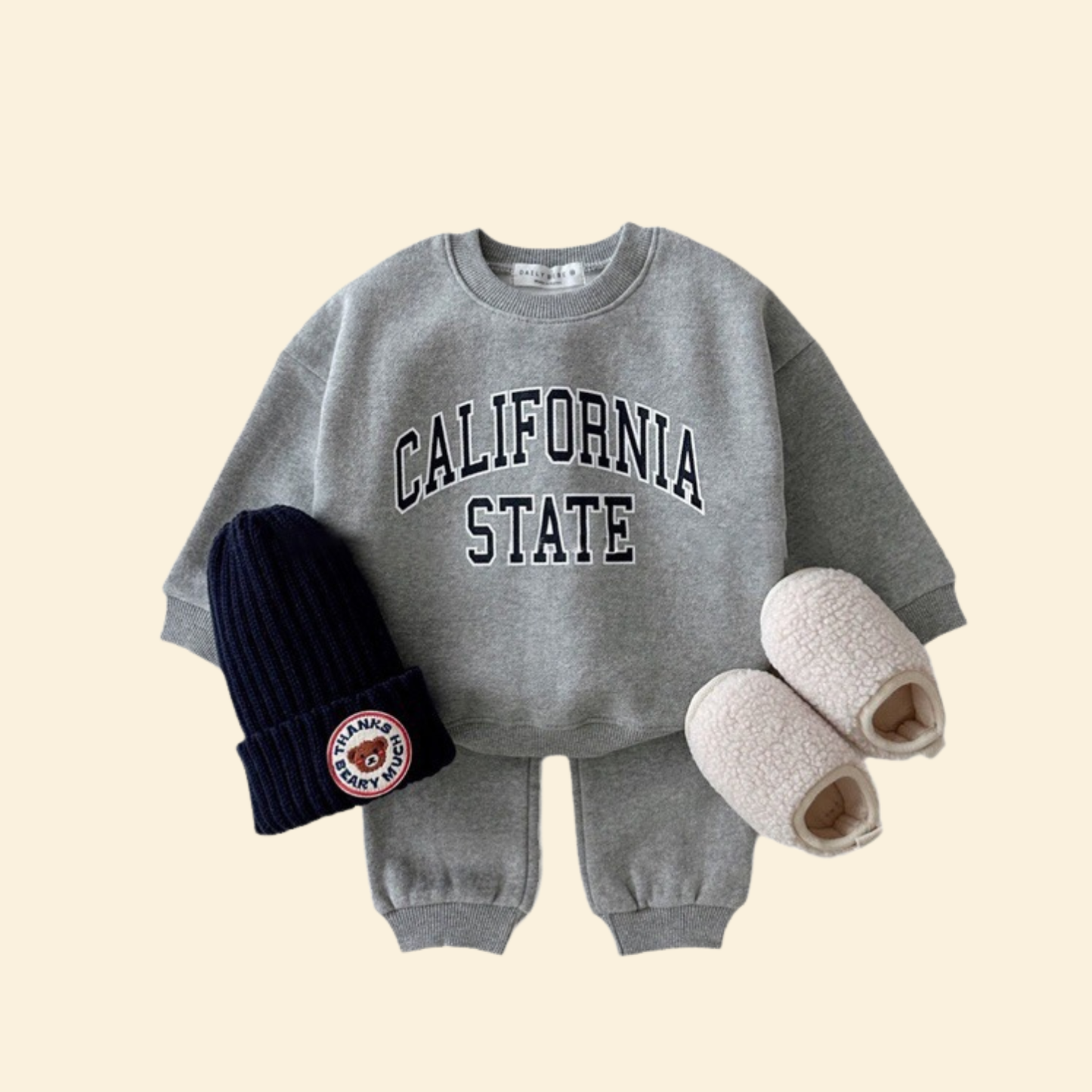 Casual California State Sweatshirt and Sweatpants Set