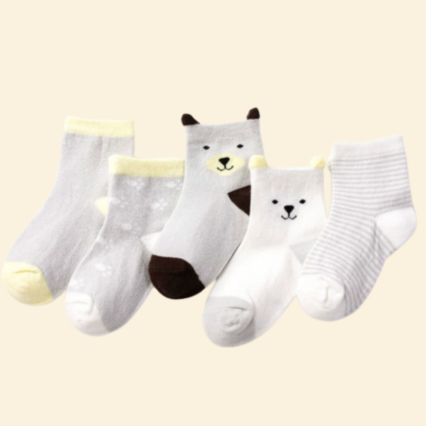 Baby Middle Leg Socks - 5 pairs