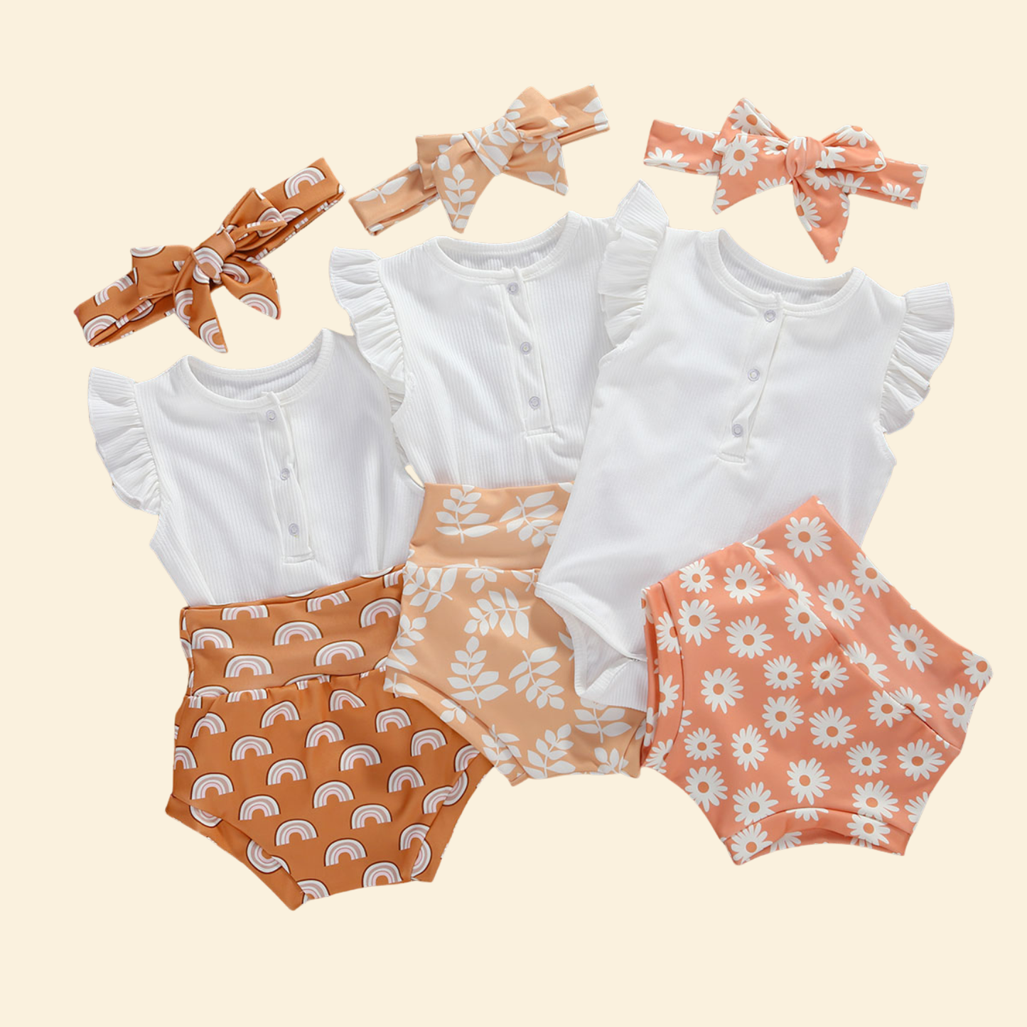 Toddler Summer Babysuits - Three Piece Set