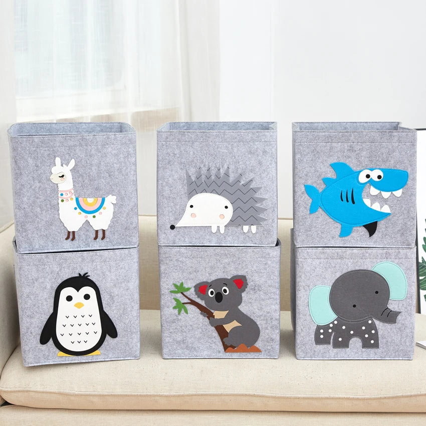Animal Fabric Storage Organizer Box With Handle