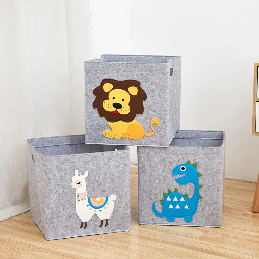 Animal Fabric Storage Organizer Box With Handle