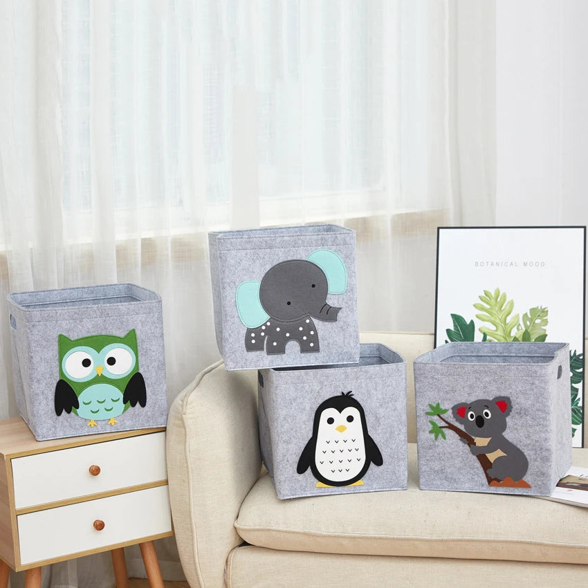 Animal Fabric Storage Organizer Box With Handle