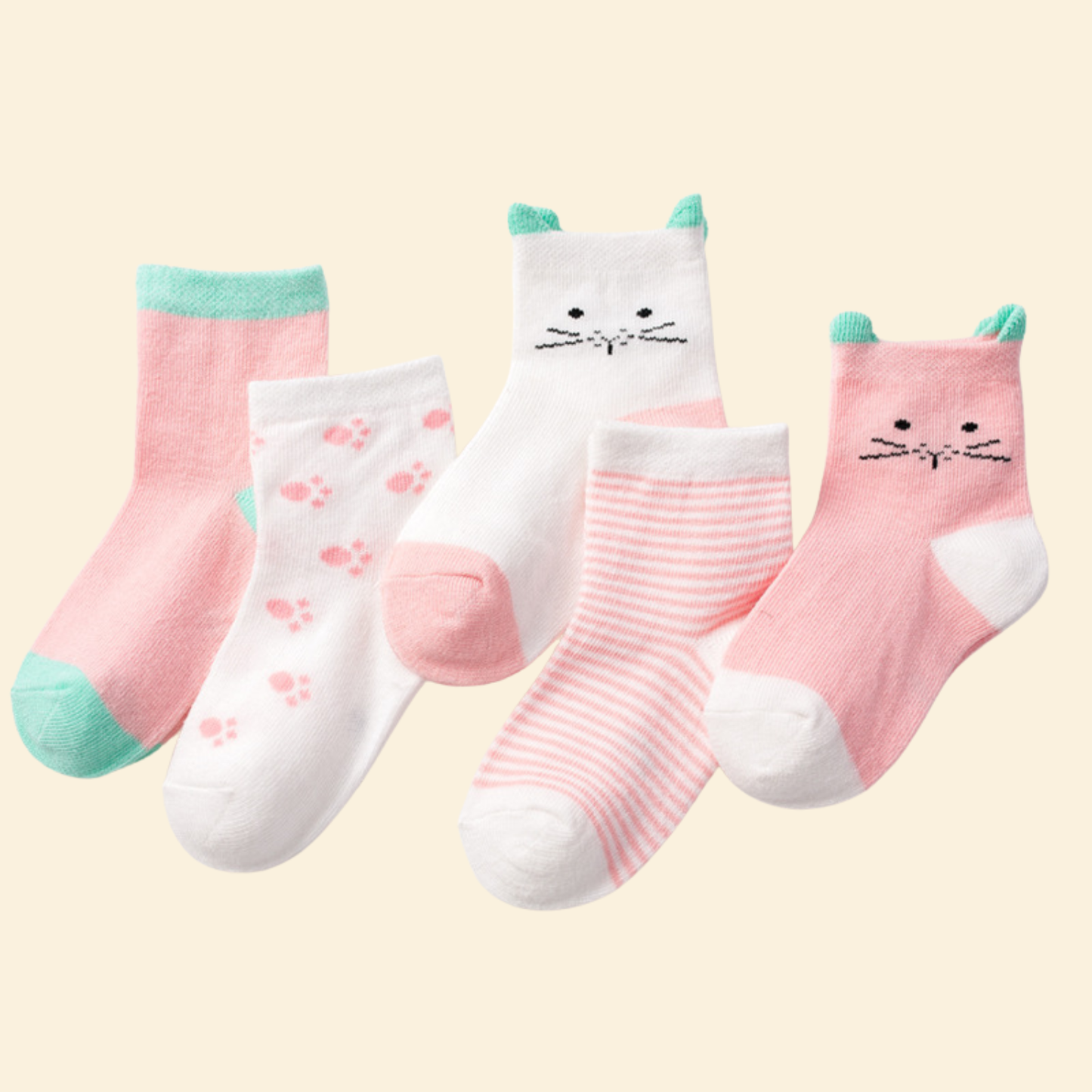 Baby Middle Leg Socks - 5 pairs