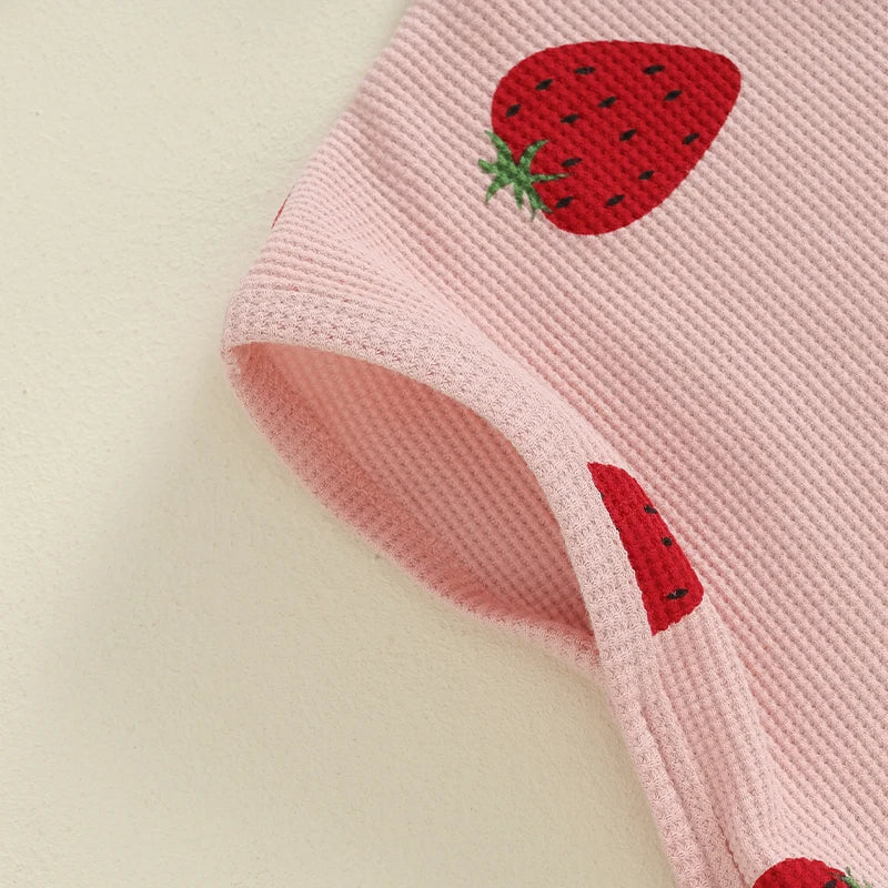 Flower & Strawberry Poncho Cover-up for Swimsuit