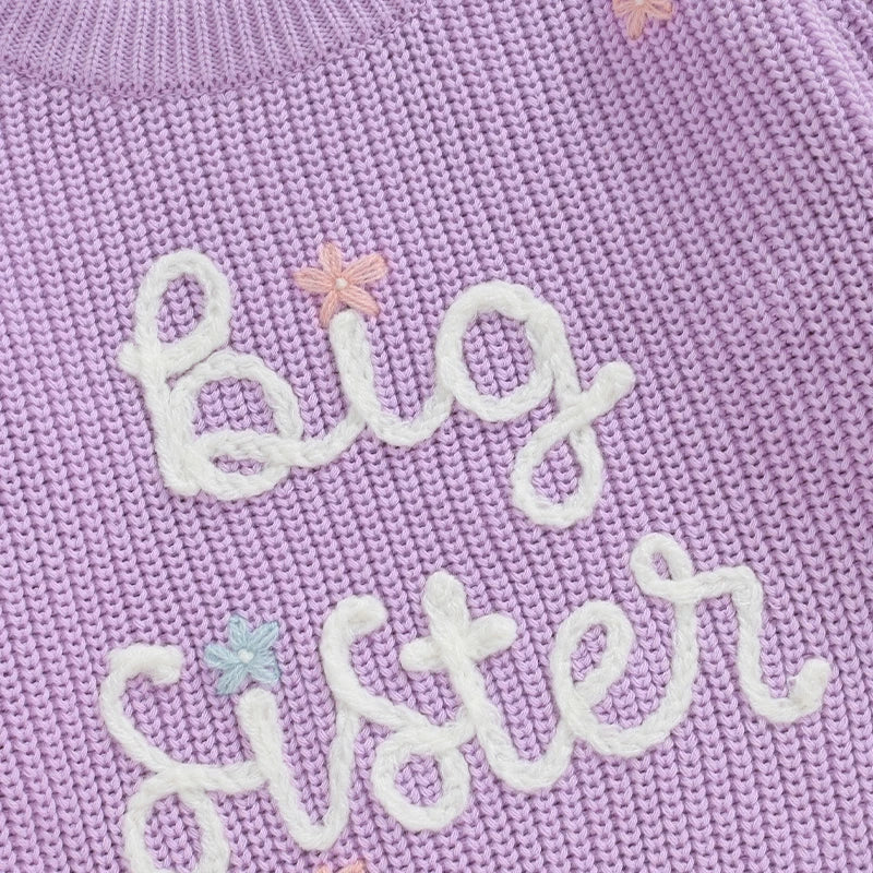 Knitted Casual Long Sleeve Pullover "Big Sister"