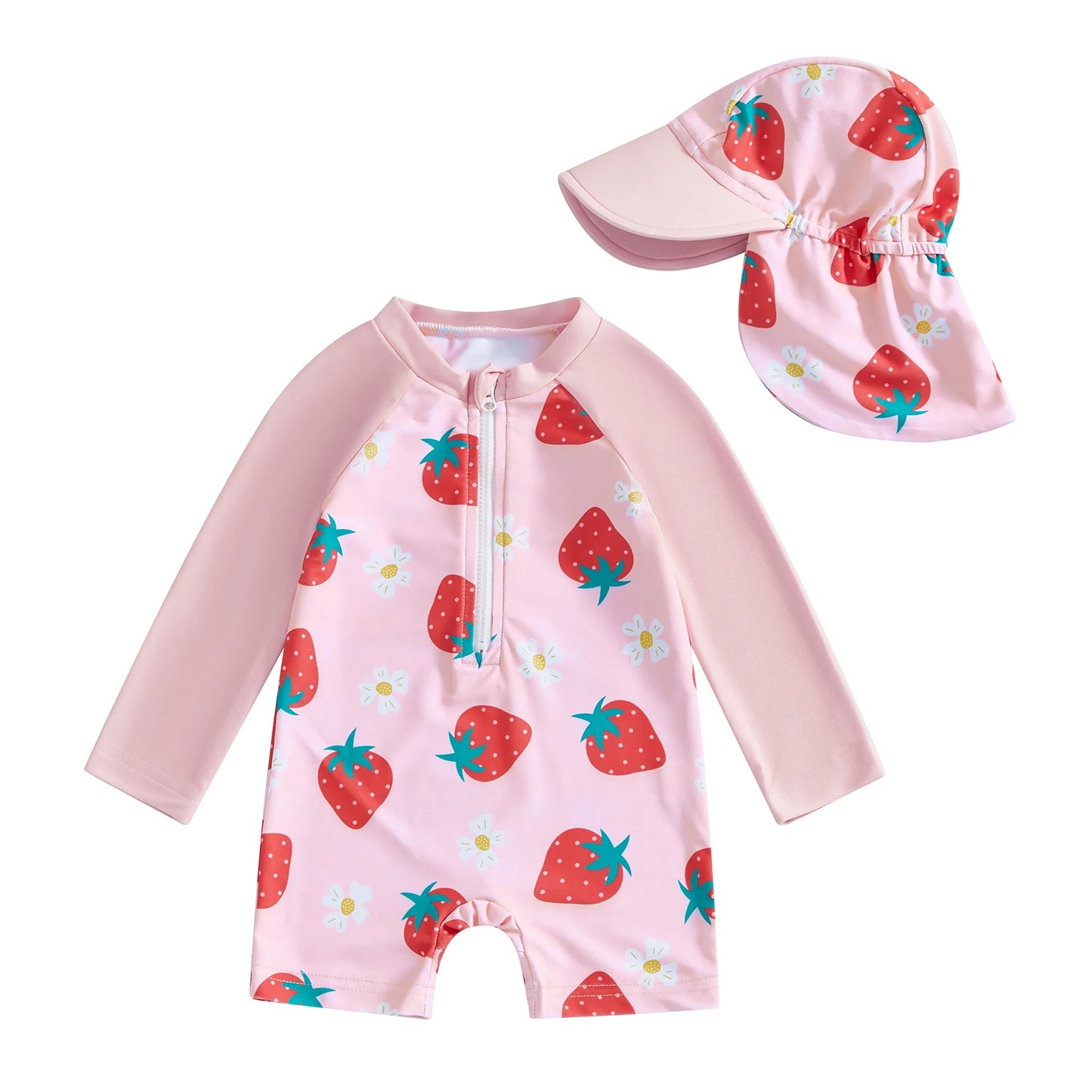 Long Sleeve Swimsuit & Sunhat