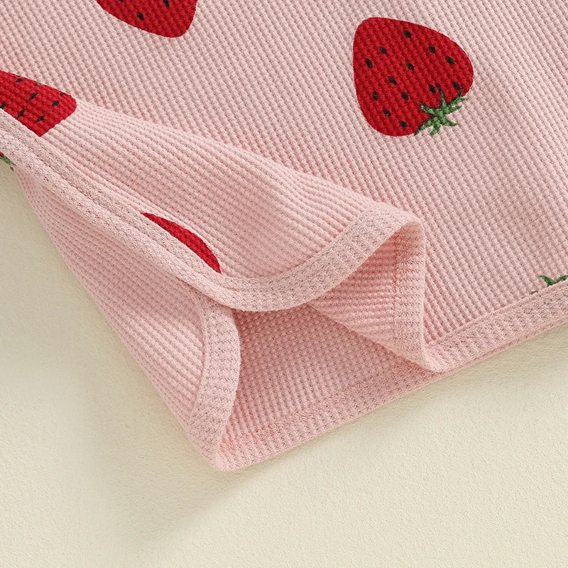 Flower & Strawberry Poncho Cover-up for Swimsuit