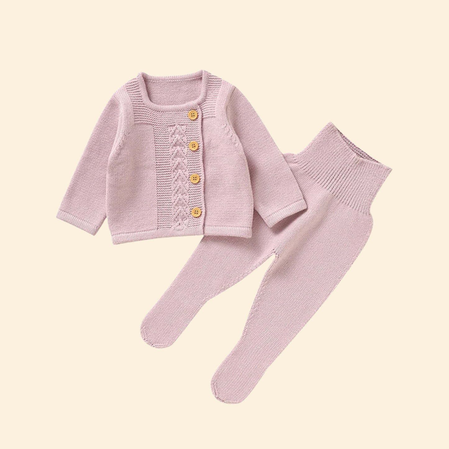 Newborn & Baby Knitted Long Sleeve Pullover & Trousers Leggins