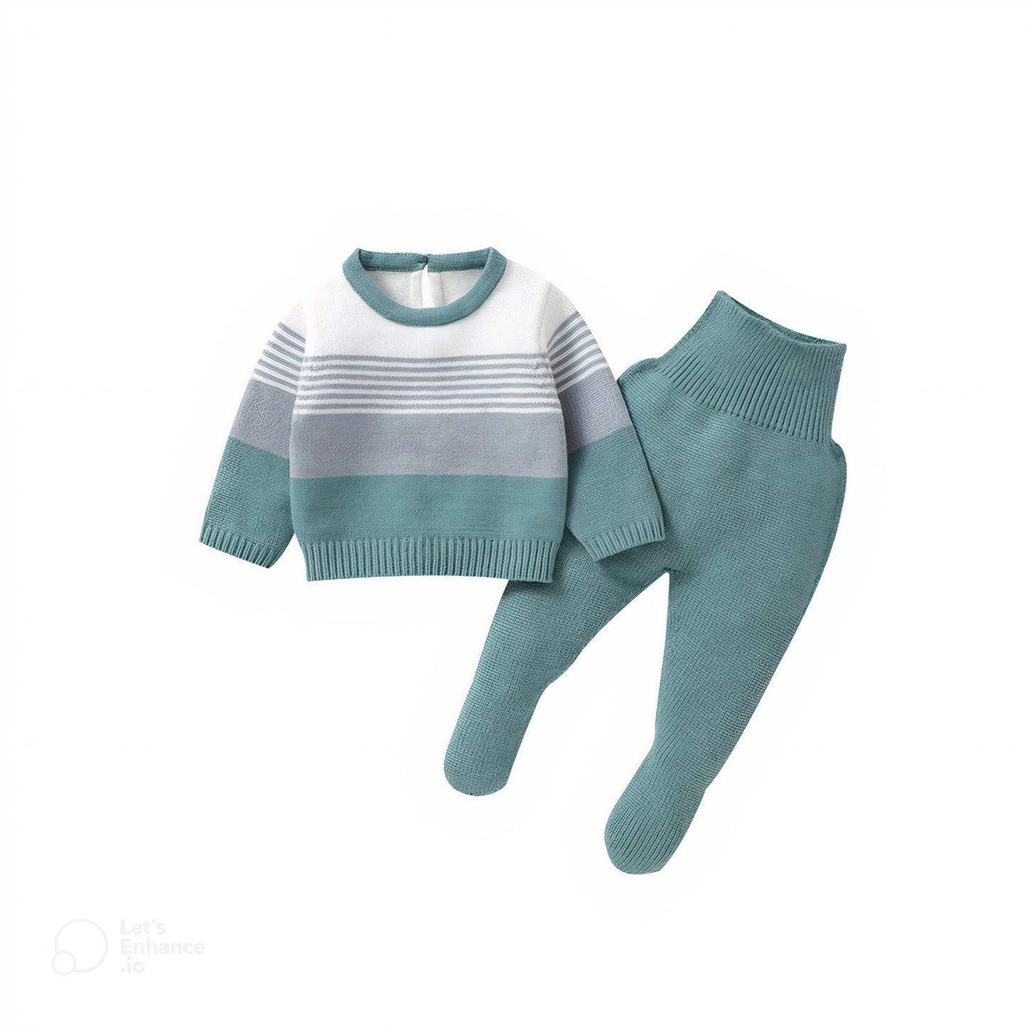 Newborn & Baby Knitted Long Sleeve Pullover & Trousers Leggins