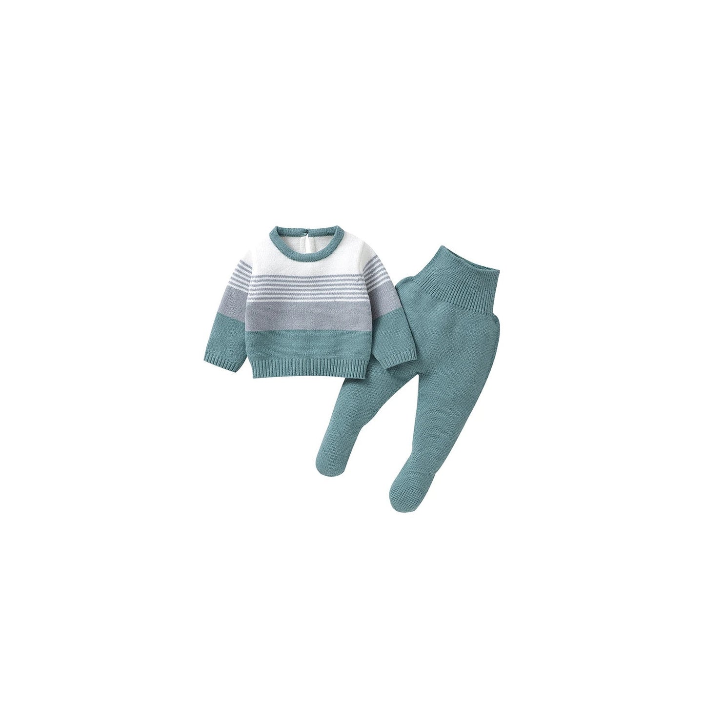 Newborn & Baby Knitted Long Sleeve Pullover & Trousers Leggins