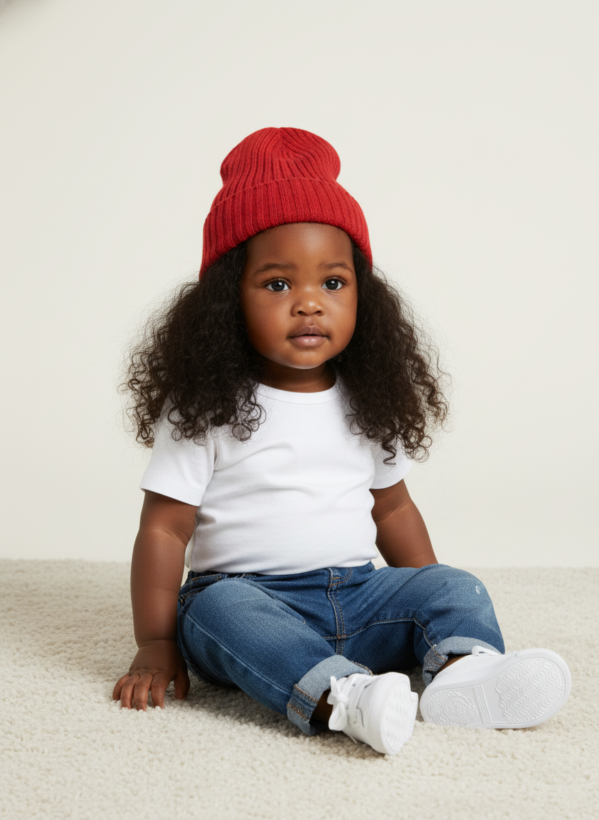 Baby Ribbed Knitted Beanie Hat