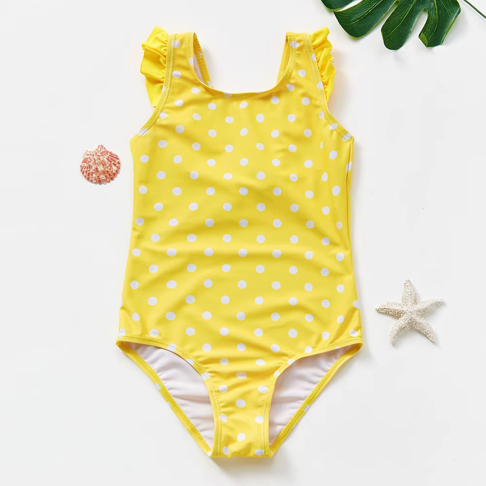 Yellow Pois Swimsuit