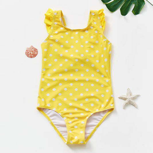 Yellow Pois Swimsuit