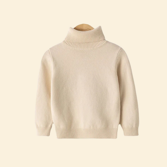 Polyester Turtleneck Knit Sweater