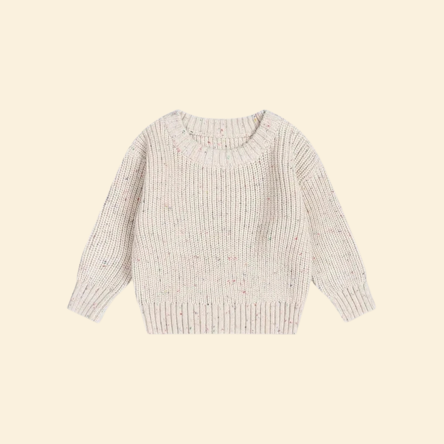 Knitted Casual Long Sleeve Pullover With Colored Dots