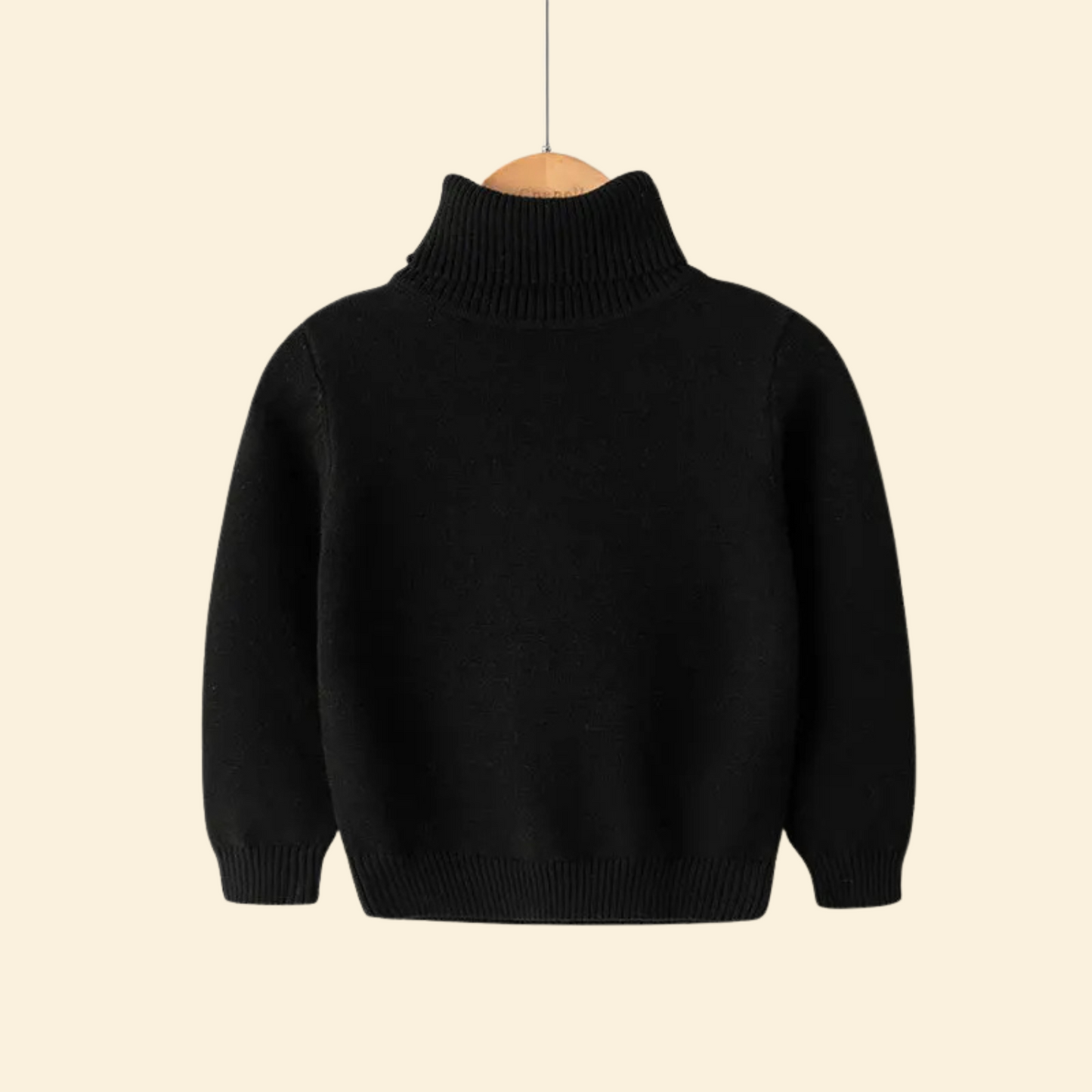 Polyester Turtleneck Knit Sweater