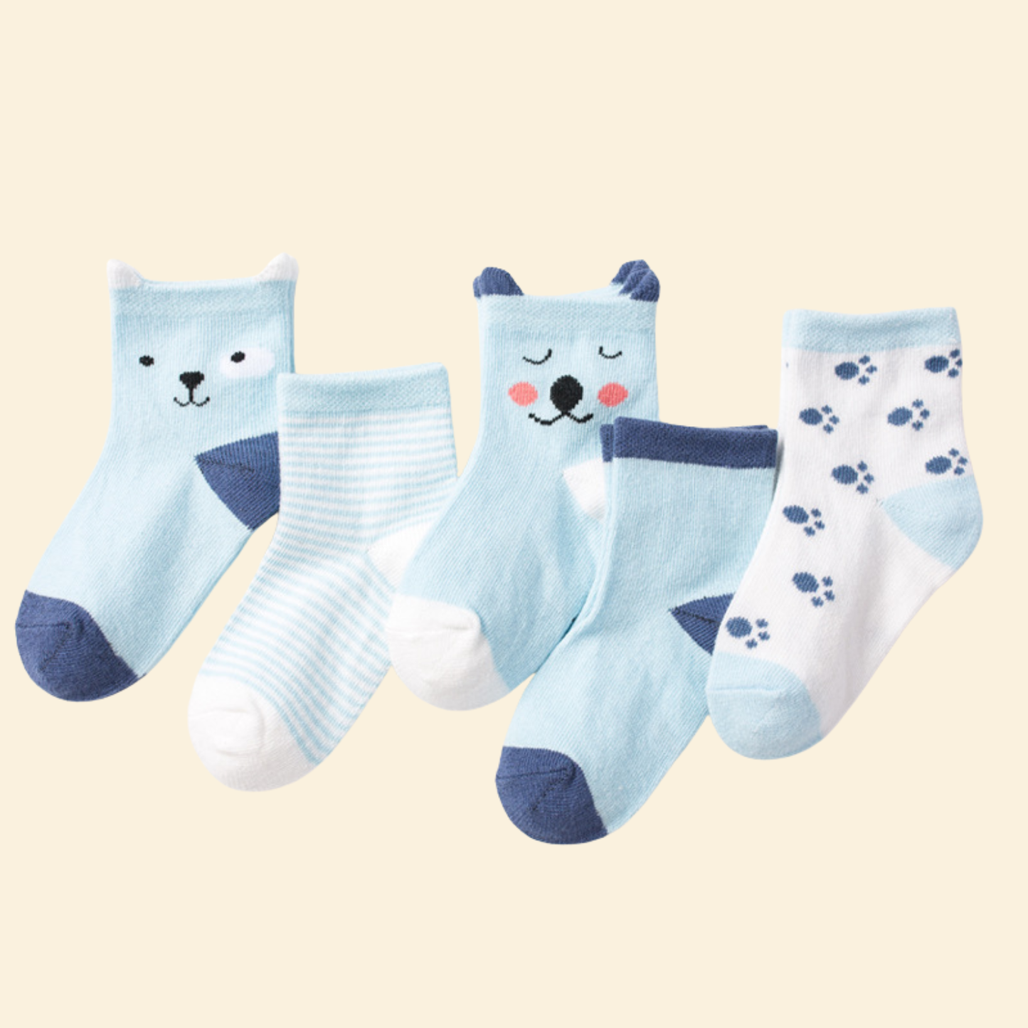 Baby Middle Leg Socks - 5 pairs