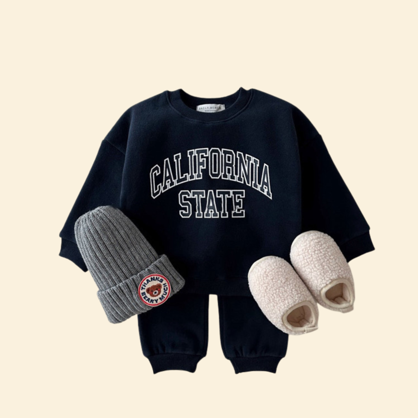 Casual California State Sweatshirt and Sweatpants Set
