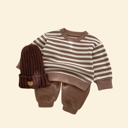Baby Striped Long-sleeved Top Pants Sets