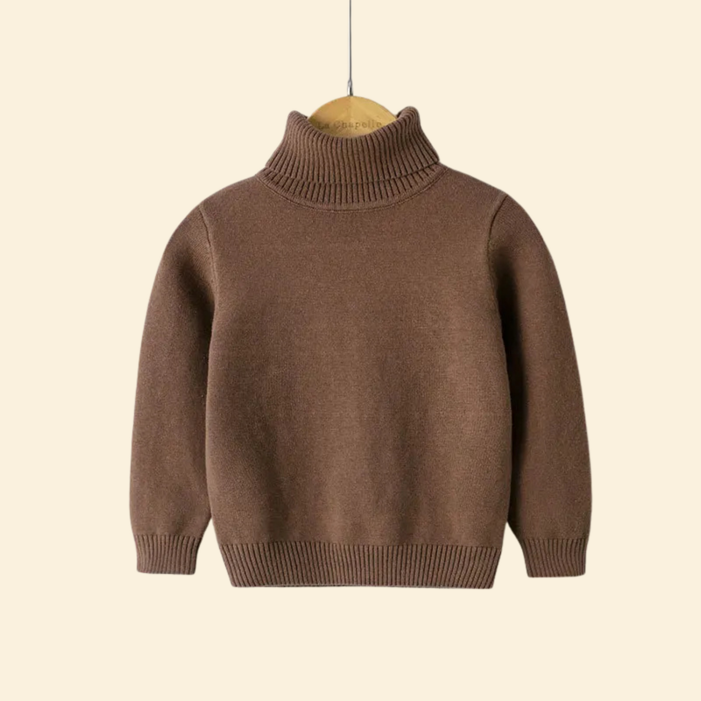 Polyester Turtleneck Knit Sweater