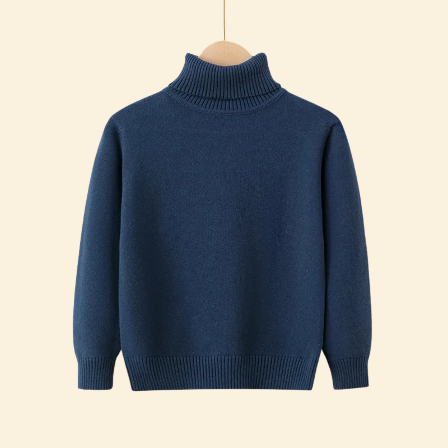 Polyester Turtleneck Knit Sweater