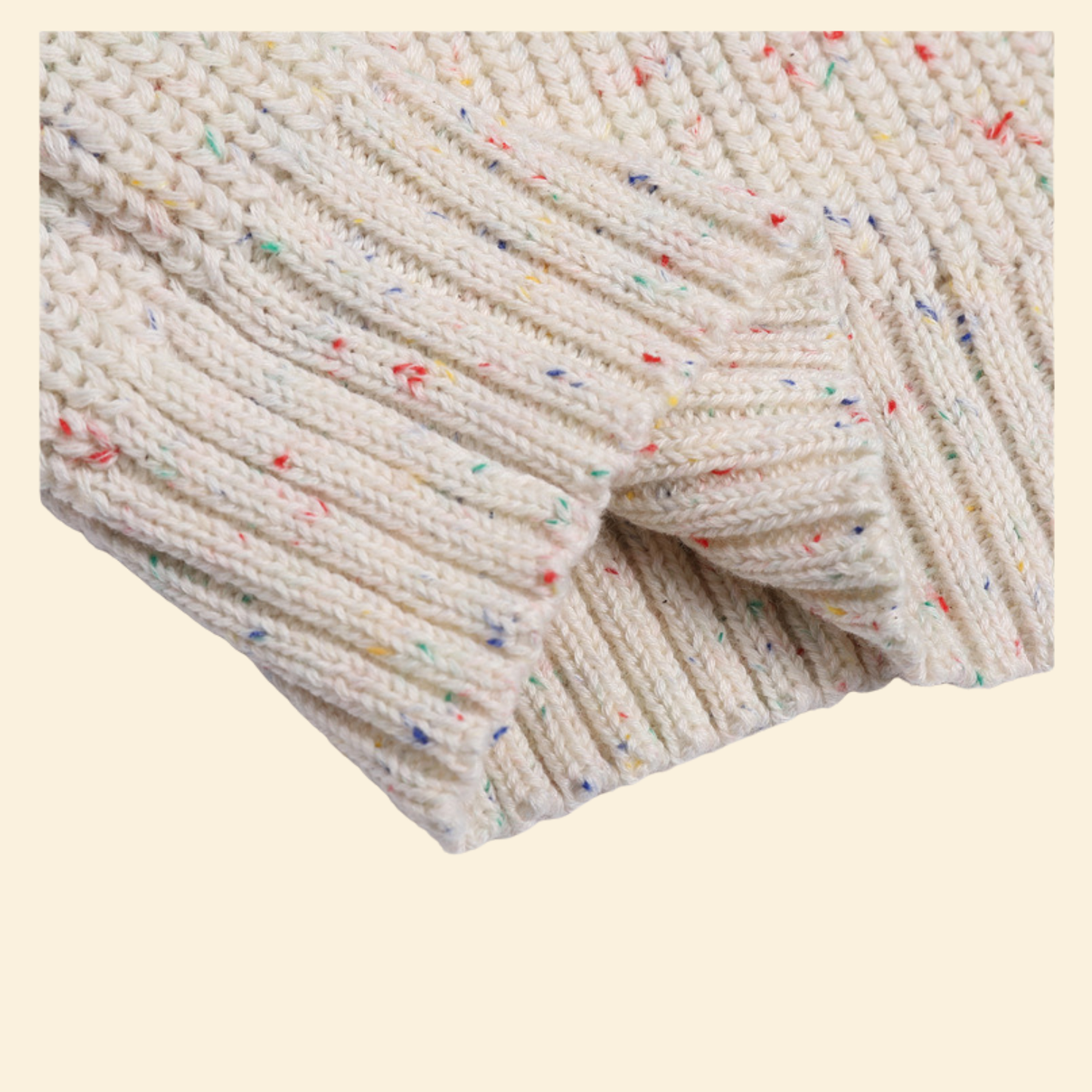 Knitted Casual Long Sleeve Pullover With Colored Dots