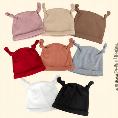 Elastic Ribbed Baby Beanie Hat