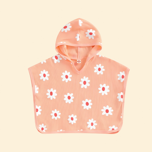 Flower Poncho Cover-up for Swimsuit