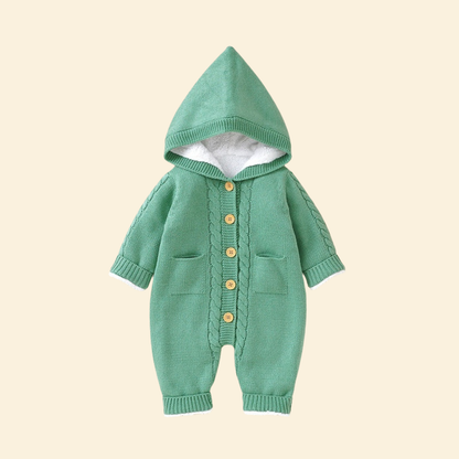 Baby Winter Thickened Knitting Jumpsuit