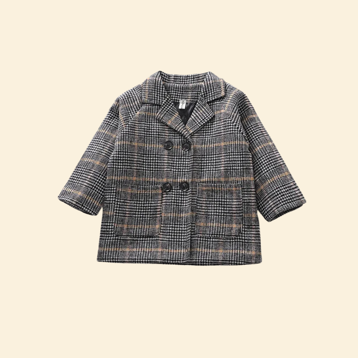 Baby Winter Long Sleeve Warm Jacket With Double Breasted