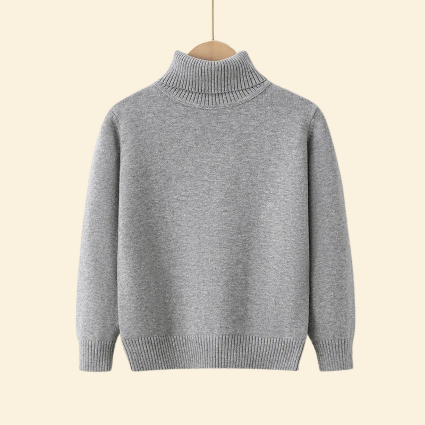 Polyester Turtleneck Knit Sweater
