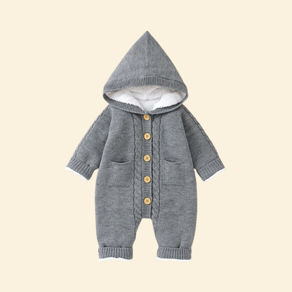 Baby Winter Thickened Knitting Jumpsuit