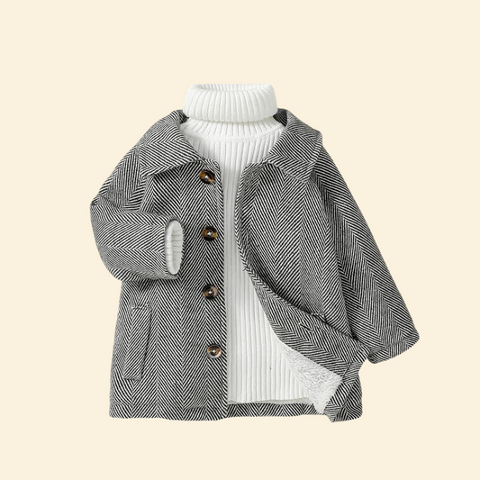 Baby Winter Long Sleeve Warm Jacket With Single Breasted