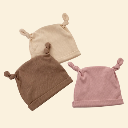 Elastic Ribbed Baby Beanie Hat