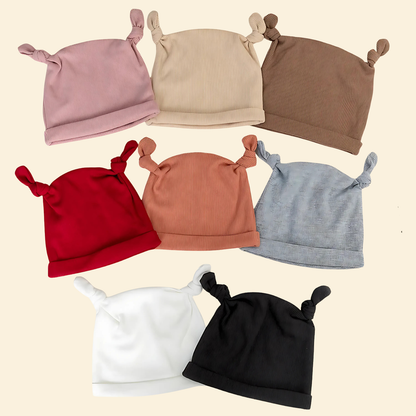 Elastic Ribbed Baby Beanie Hat