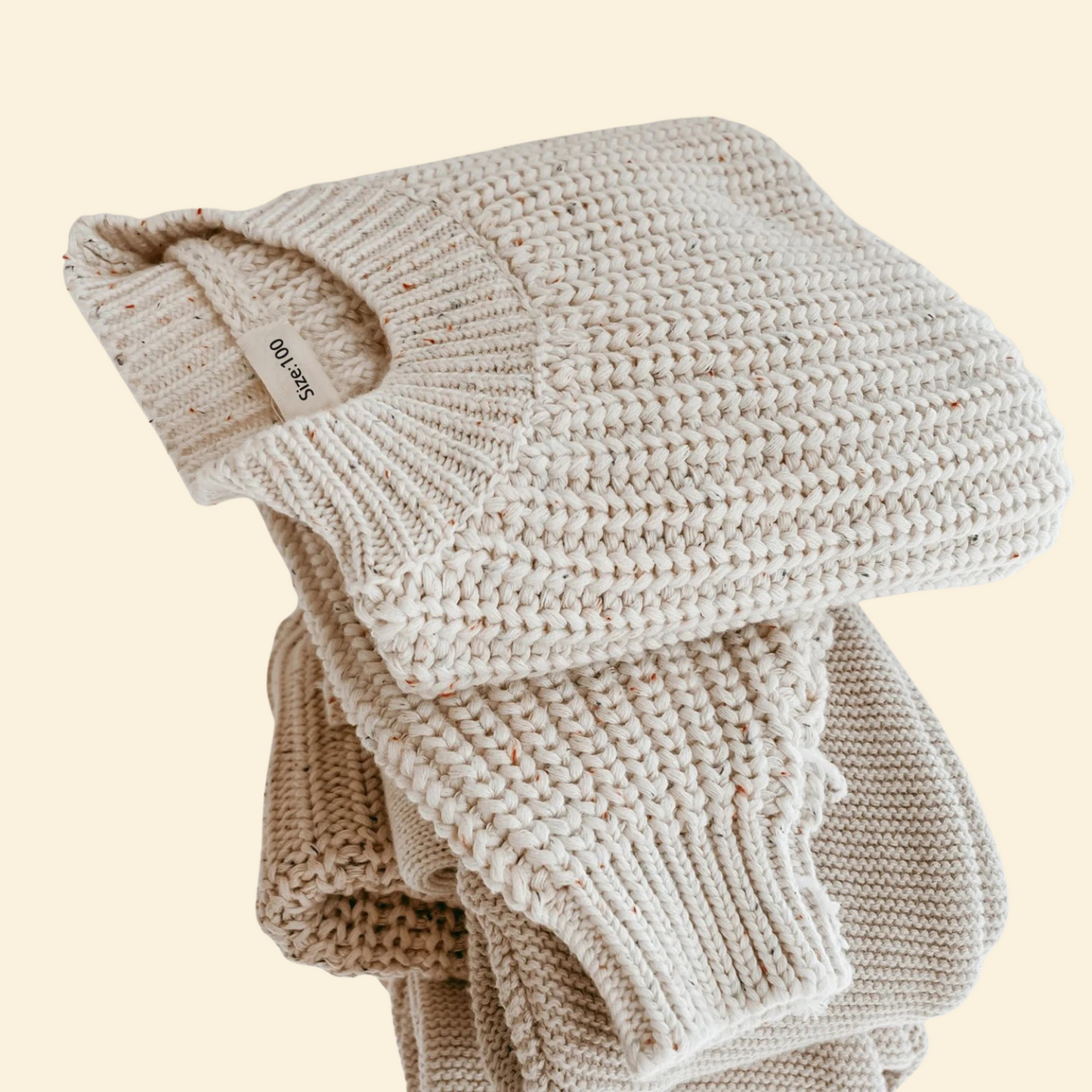 Knitted Casual Long Sleeve Pullover With Colored Dots