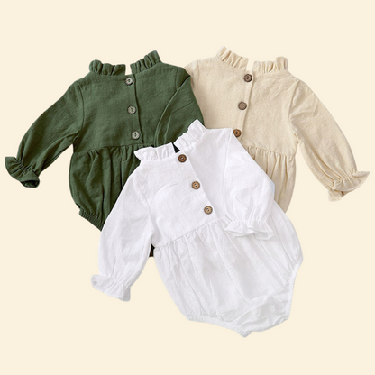 Romper Cotton Long Flying Sleeves