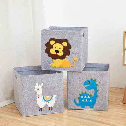 Fabric Storage Organizer Box With Handle For Toys & Clothes