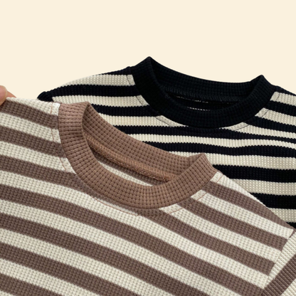 Baby Striped Long-sleeved Top Pants Sets