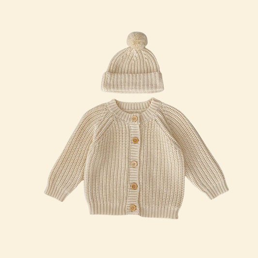 Knitted Cardigan & Hat