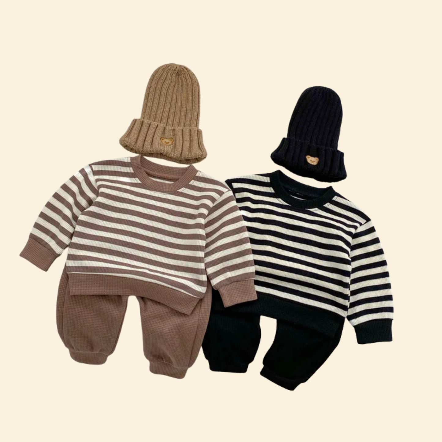 Baby Striped Long-sleeved Top Pants Sets