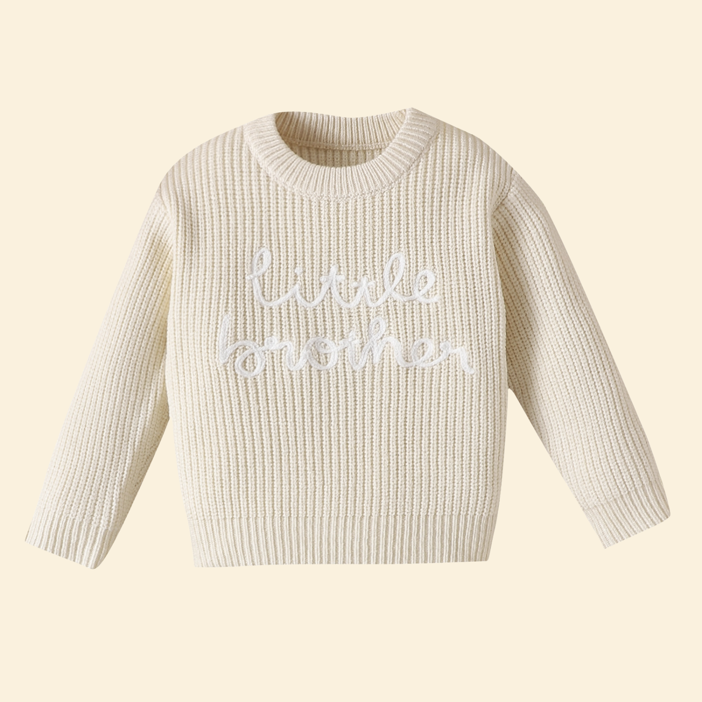 Knitted Casual Long Sleeve Pullover "Little Brother"