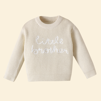 Knitted Casual Long Sleeve Pullover "Little Brother"