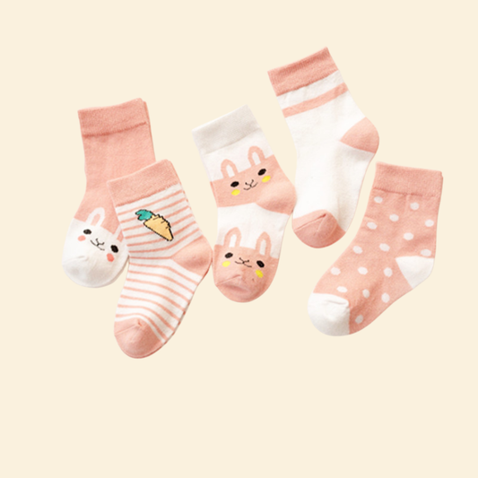 Baby Middle Leg Socks - 5 pairs