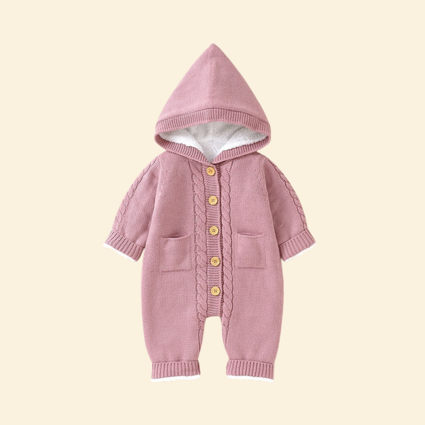 Baby Winter Thickened Knitting Jumpsuit