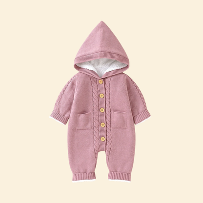 Baby Winter Thickened Knitting Jumpsuit